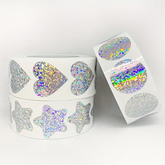 500pcs Rainbow Laser Thank You Sticker Label Roll