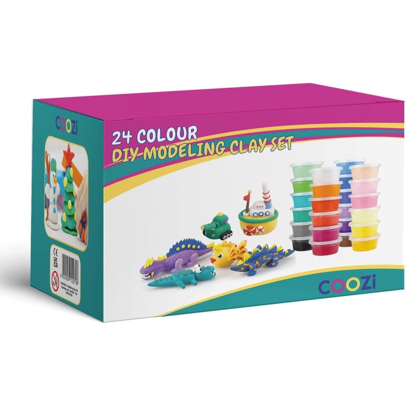 COOZI 24 Colours Magic Air Dry Clay Kit for Kids with Tools & Accessories