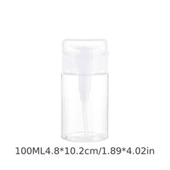 100 200 ml Nail Refillable Bottles Press Pump Dispenser Nail Art Polish Remover