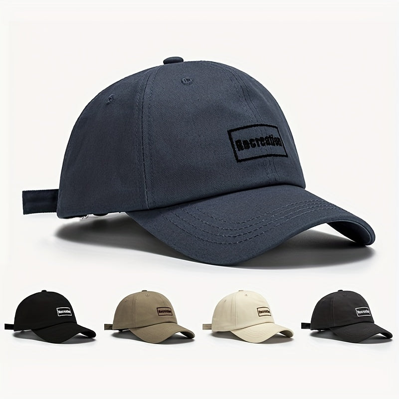 Embroidered Letter Retro Peaked Cap Soft Top Sun Hat