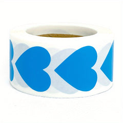 500 Blank Love Stickers Heart Shaped Self-Adhesive Labels