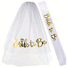 2pcs Wedding Party Headband & Straps Bridal Gift Engagement