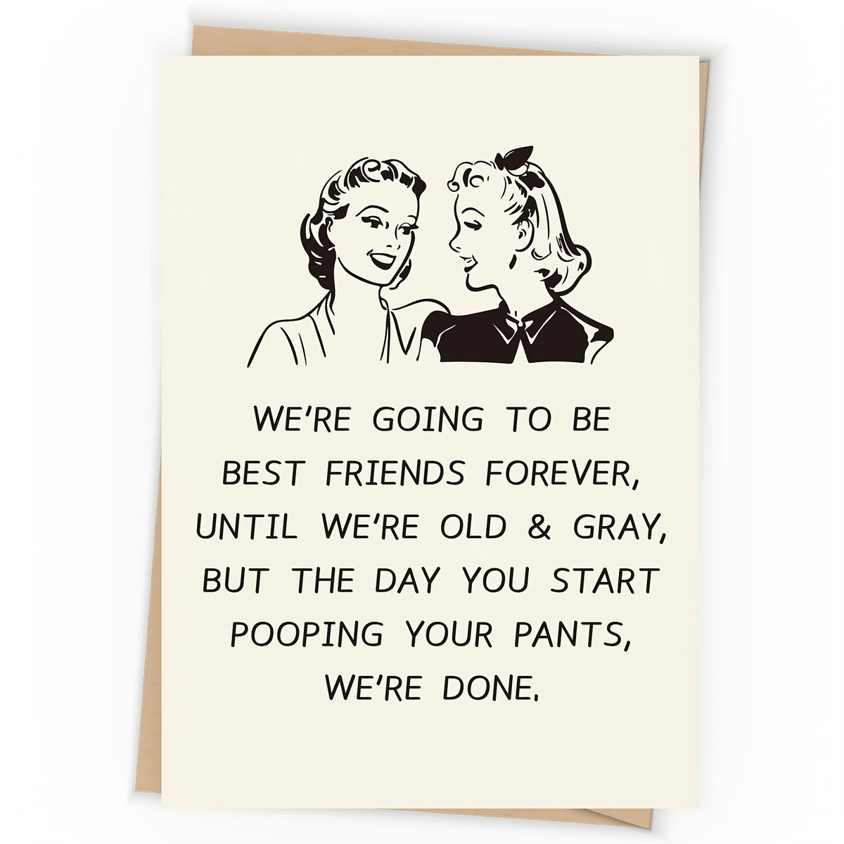 Funny Birthday Card For Bestie - Hilarious Pooping Pants Card For Her