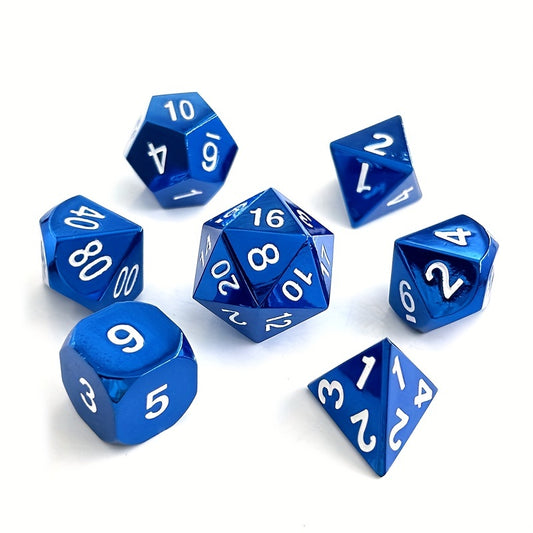 7pcs Metal Dice Entertainment Board Game Set