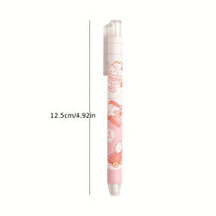Cartoon Pen Shape Eraser, Retractable & Soft