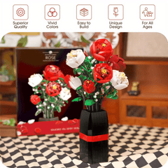 Rose Bouquet Building Block Toy - Friendship Love Gift