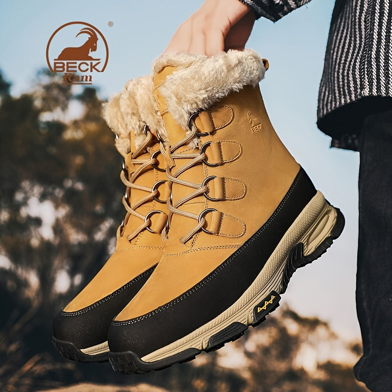 Men's Snow Boots Thermal Winter Shoes Windproof Hiking Boots