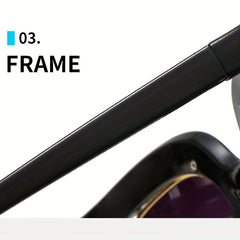 Oversized Cat Eye Sunglasses Gradient Lens UV Block Oval Frame Eyewear