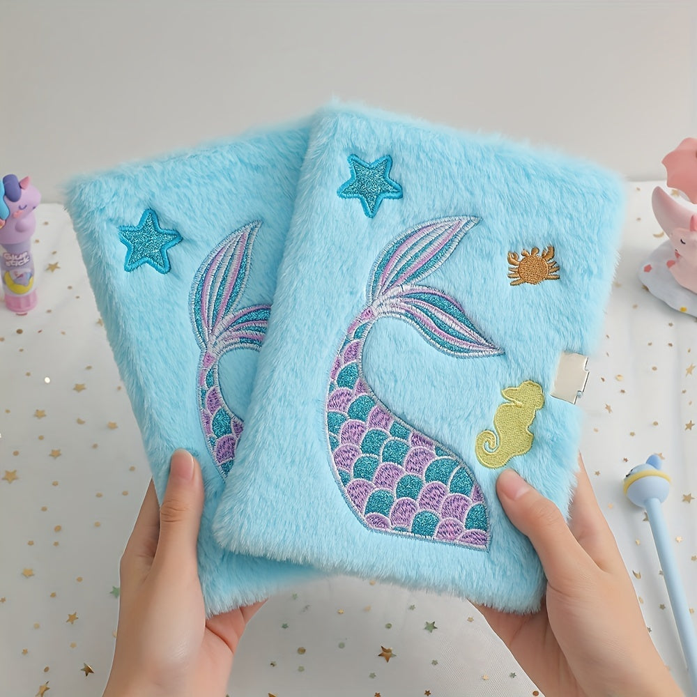 Mermaid Tail Notebook Soft Plush & Colorful
