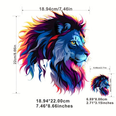 Lion Silhouette Clothing Patch Heat Transfer Sticker