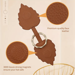 1 Pc Leaf Hat Clip Magnetic Lightweight Travel Accessories