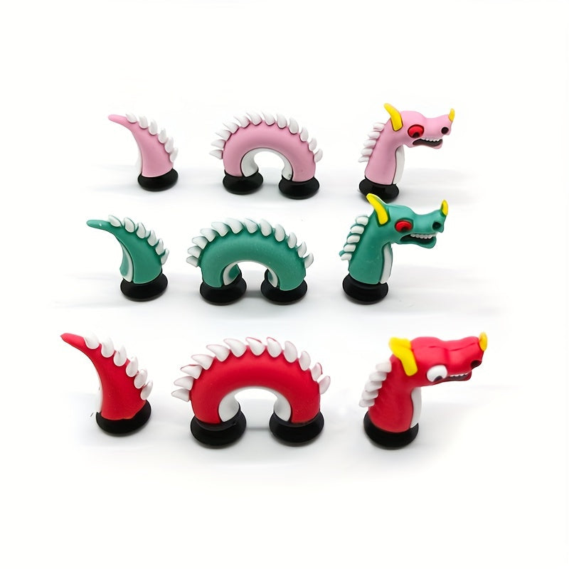 3D Dragon Charms Set for Crocs Shoes - Boys Children Decoration