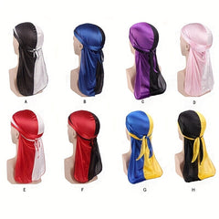 Satin Durag Silk Hip Hop Unisex Head Wraps Turban Night Caps
