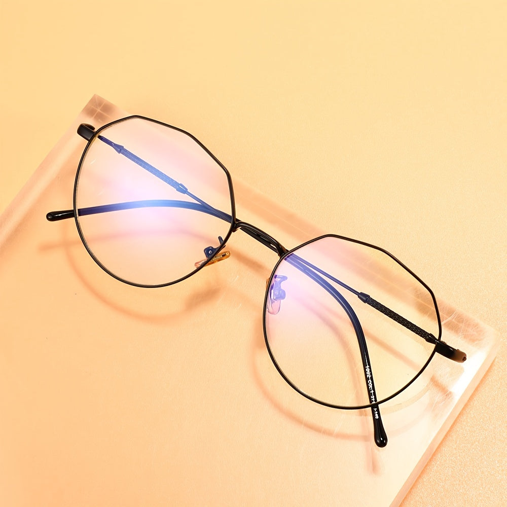 Round Frame Spectacles Lens Thin Temple Frame Glasses