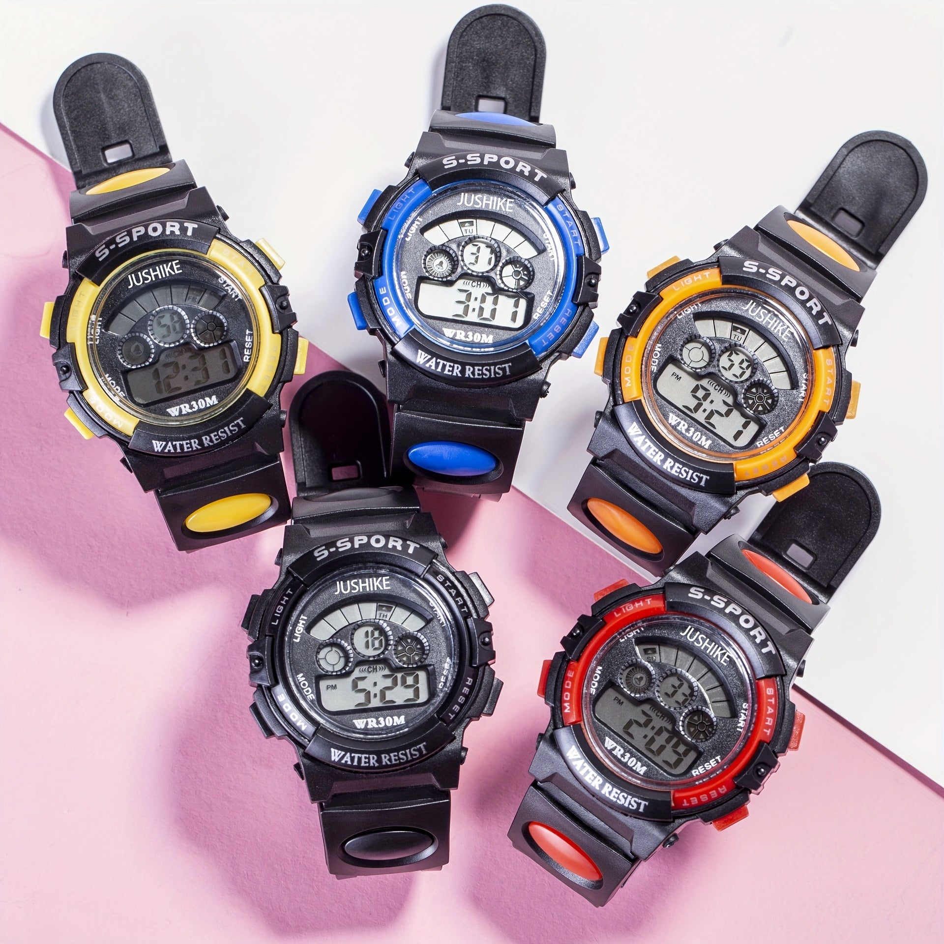 Sports Watch Colorful Luminous Watch Men's Electronic Watch