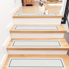Classic Square Frame Pattern Floor Stickers - Non-slip Stairs Pedal Decoration