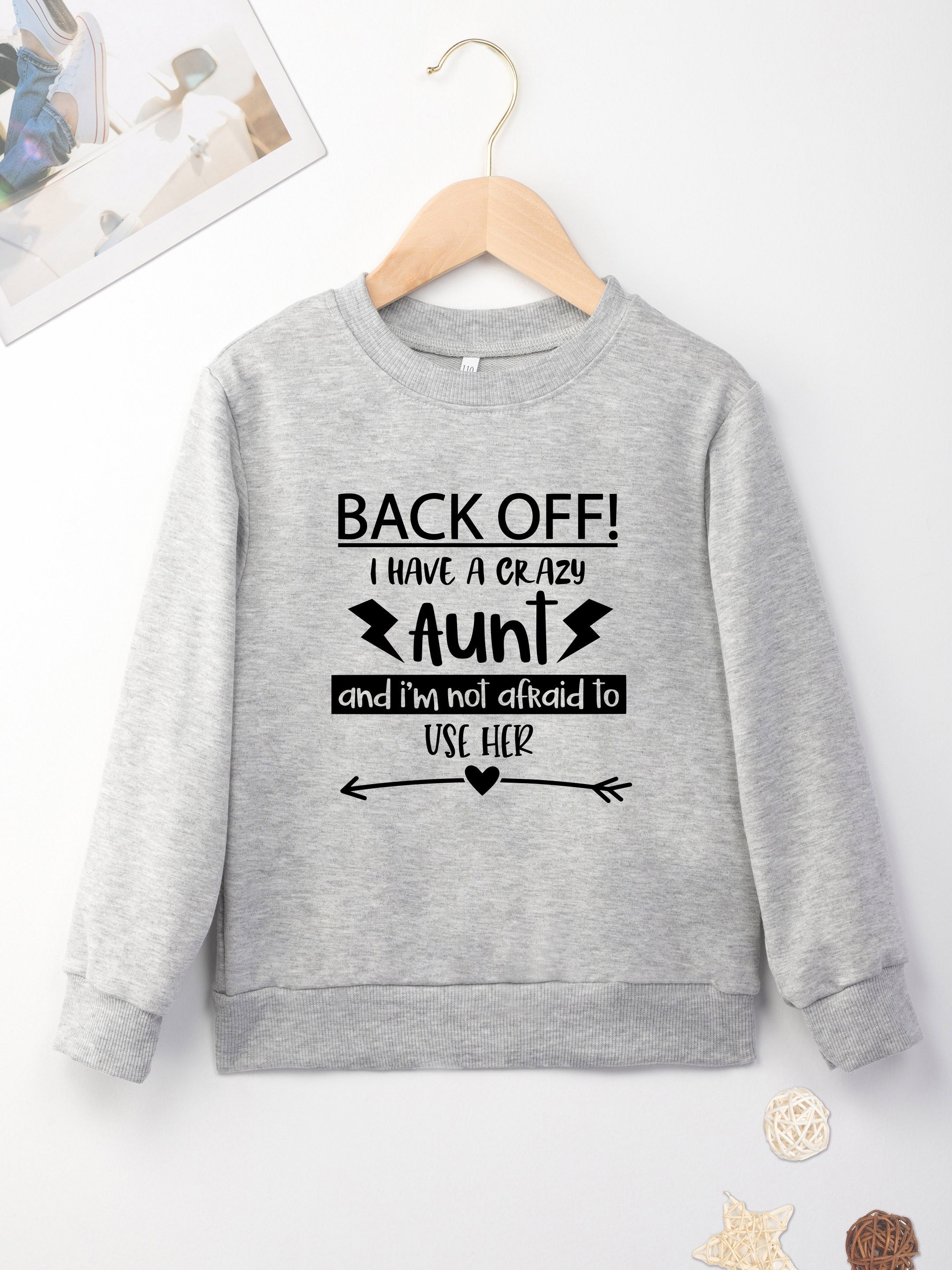 CRAZY SISTER Letter Print Boys Sweatshirt