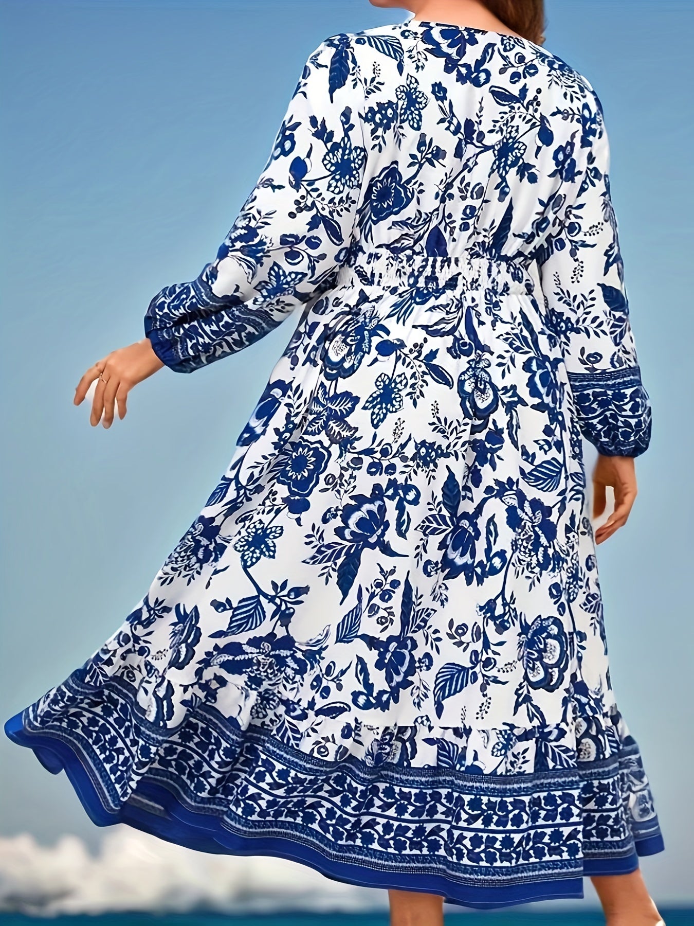  Women's Floral Print Maxi Dress