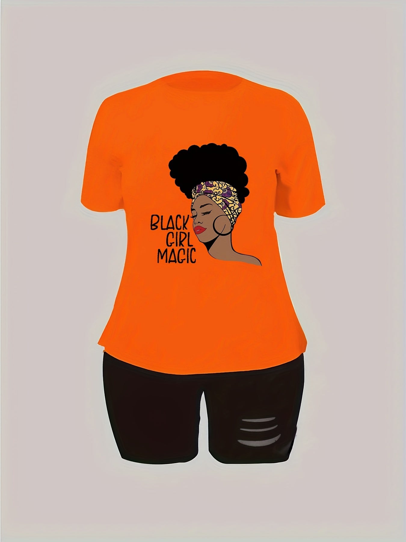  Cartoon Figure & Letter Print 2-Piece Set