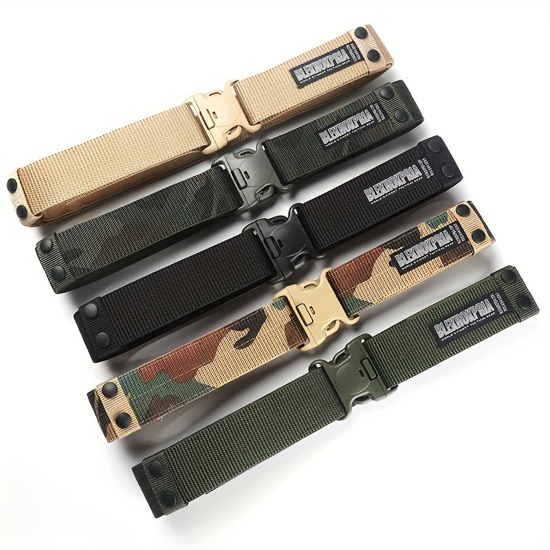Men's Outdoor Thick Military Training Outerwear Waistband Adjustable Belt