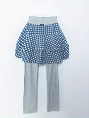Girls' 2 In 1 Skort Legging Pants Plaid Skirt Breathable Thin