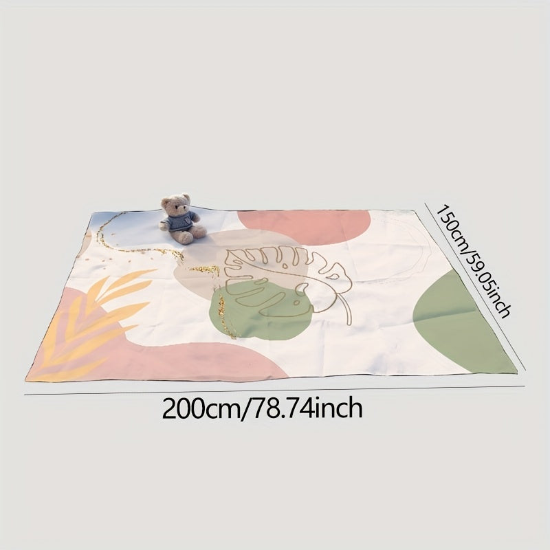 Leaf Printed Foldable Portable Picnic Pad Waterproof Lightweight 149.99X200.0cm