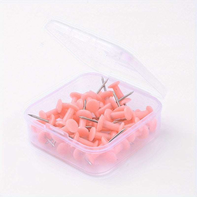 20pcs Transparent Steel Pointed Nails for Cork Board Wall Fabric Boards