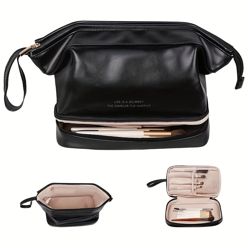 Double Layer Travel Cosmetics Wash Bag Portable Storage Bag