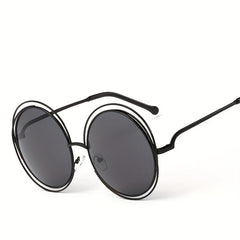 Oversized Round Sunglasses Hollow Summer UV400 Sun Shades