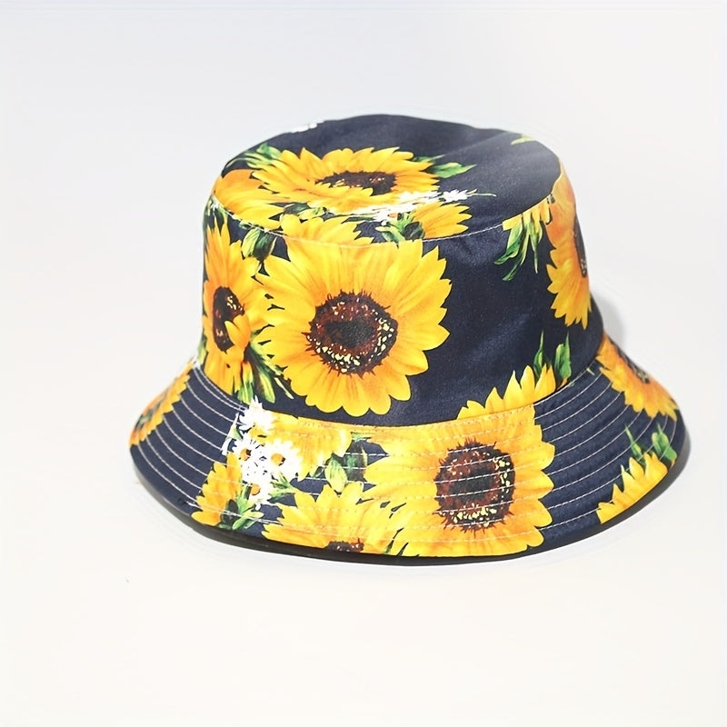 Chrysanthemum Bucket Hat Double Sided Sun Hat For Men Women