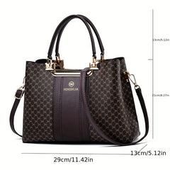 Women's Vintage Tote Bag Classic Pattern Satchel Work Bag