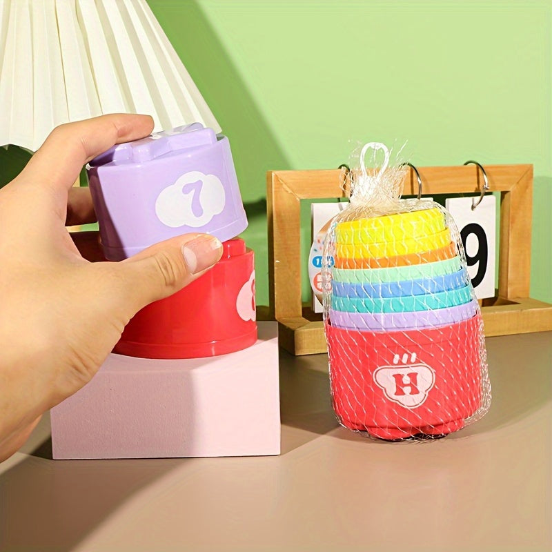 Stacking Cups Toy Fun Educational Baby Toys Silicone Soft Toy