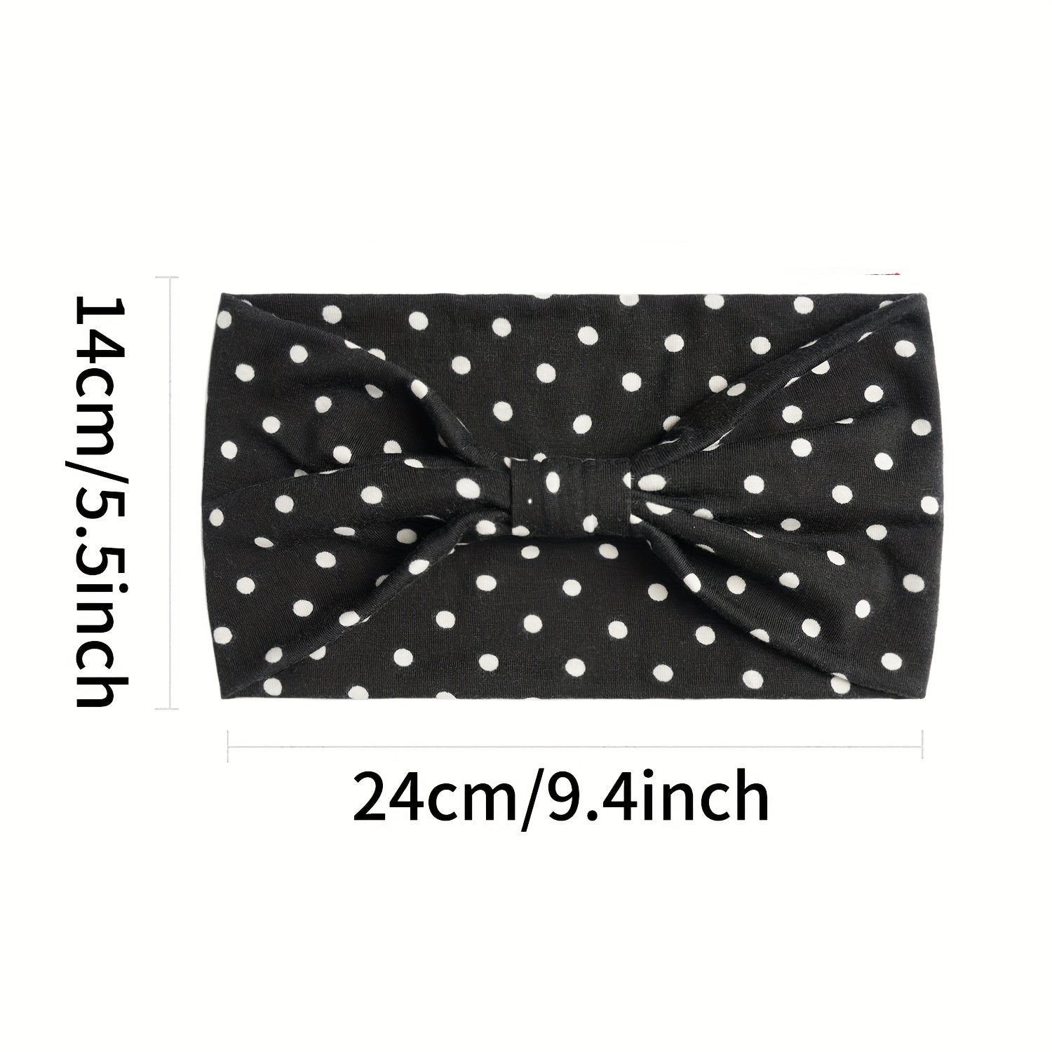 Polka Dot Pattern Hair Band Sports Elastic Hair Band Wide Brim Headband
