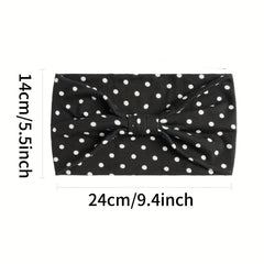 Polka Dot Pattern Hair Band Sports Elastic Hair Band Wide Brim Headband
