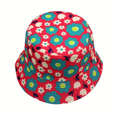 Flower Pattern Double Sided Print Sunshade Hat Men's Sun Hat
