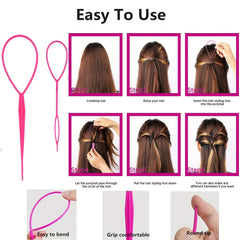 2000pcs Hair Accessories Tool Set for Girls with Rattail Comb & Rubber Bands