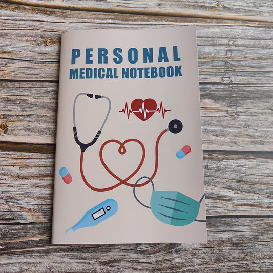 A5 Personal Medical Notebook Health Journal English Language