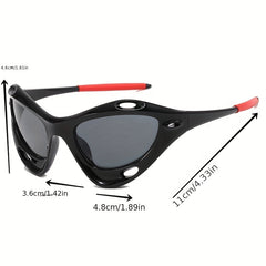 Men's Large Frame Cat Eye Hollow Out Sunglasses