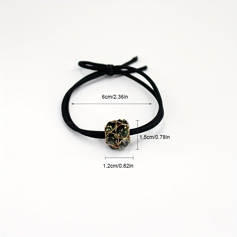 Rhinestone Bead Hair Rope Tie Elastic Hair Accessories