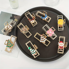 Christmas Series Hair Claw Hollow Metal Hair Claw Flower