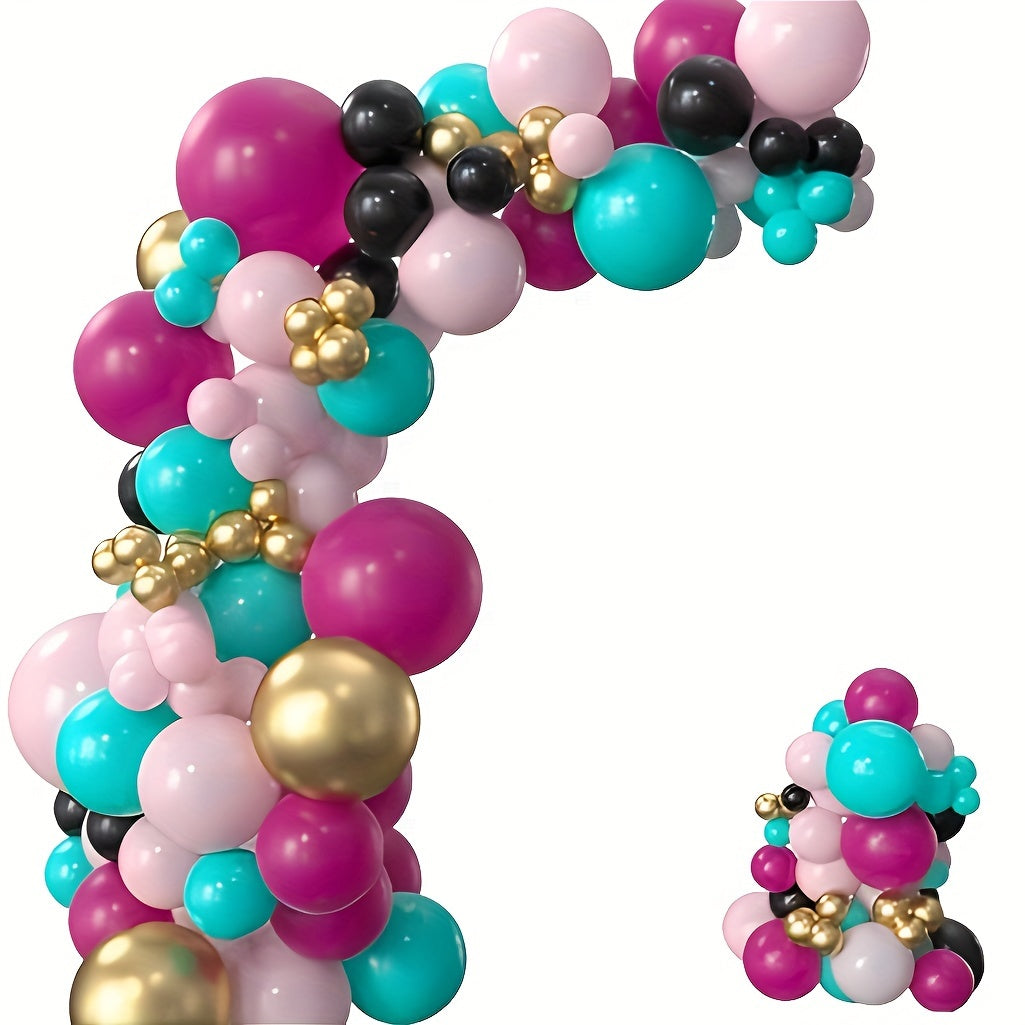 124pcs Demon Theme Balloons Set Princess Tea Party Decoration