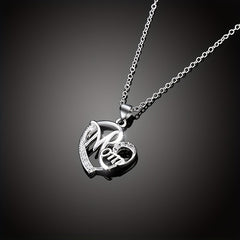 Men's Heart Shape Faux Diamond Chain
