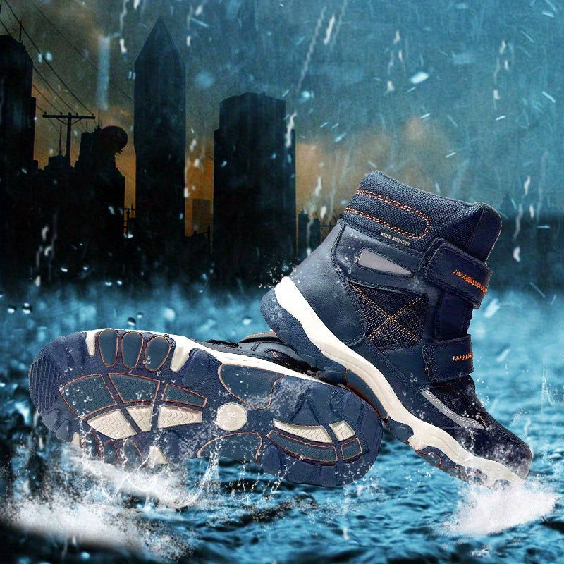 Boy's High Top Hiking Shoes Non Slip Waterproof Durable Shoes