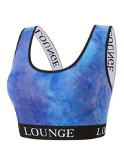  Tie Dye Letter Tape Bra & Panty Set