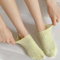 7 Pairs Colorful Polka Dot Low Cut Ankle Socks Women's Stockings