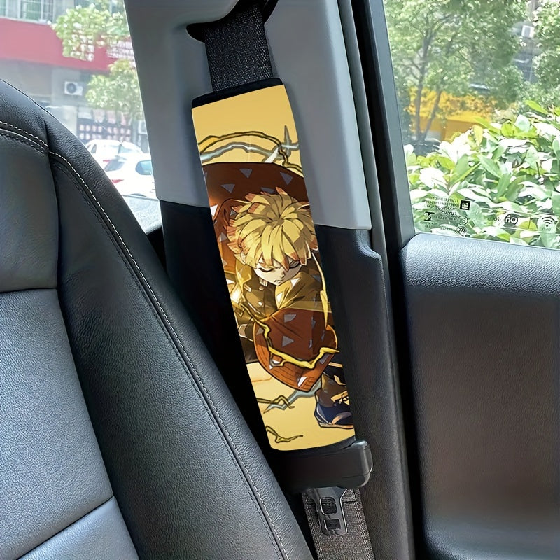 Anime Cartoon Print Car Seat Belt Cover Shoulder Pad for Women