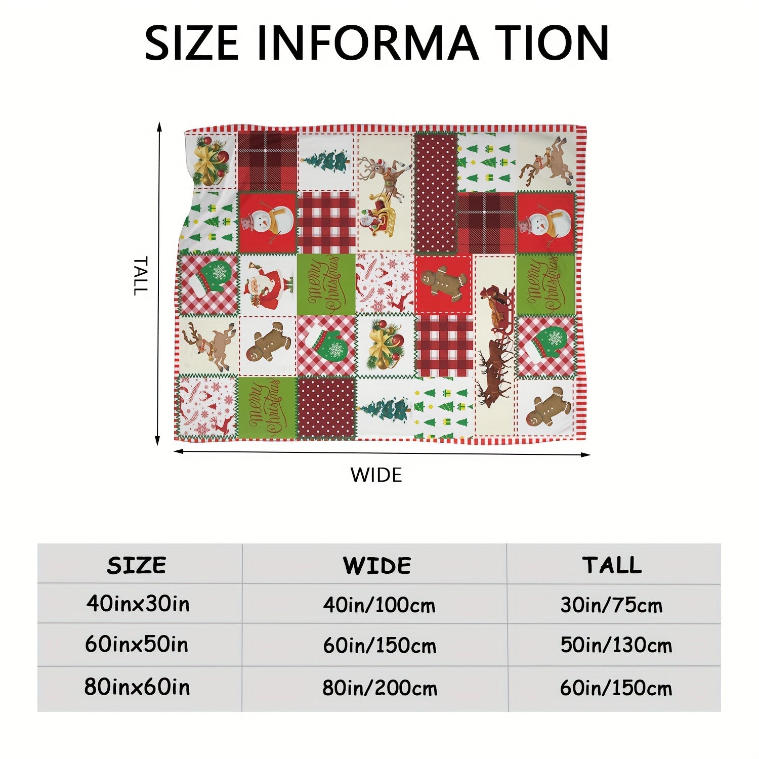 Christmas Decoration Throw Blanket Winter Warm Soft Flannel Lightweight Blanket