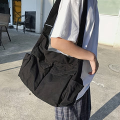 Canvas Crossbody Bag Casual Travel Daily Shoulder Messenger Bag