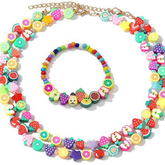 50pcs Mixed Fruit Soft Pottery Beads for Jewelry Making Supplies