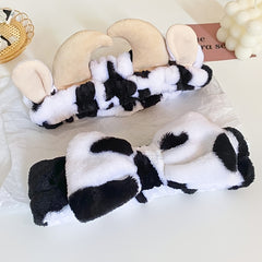 Cow Shaped Plush Headband for Women